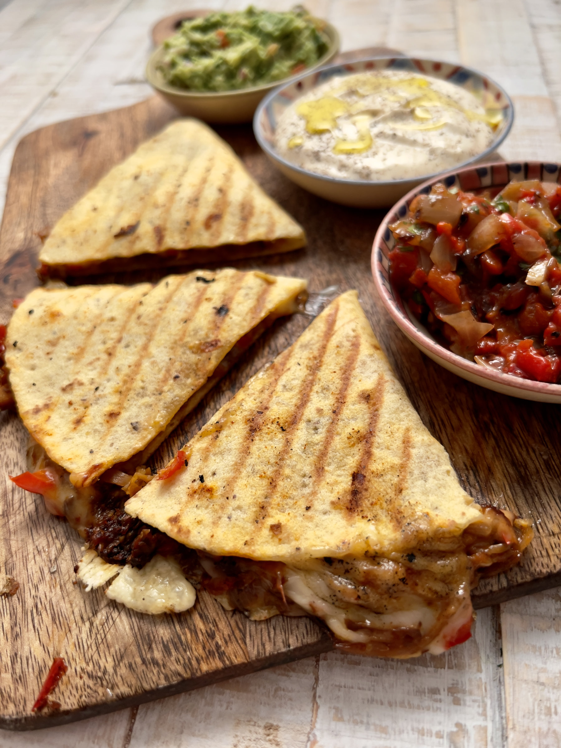 Vegan Chicken Quesadillas Let's Go Tomato