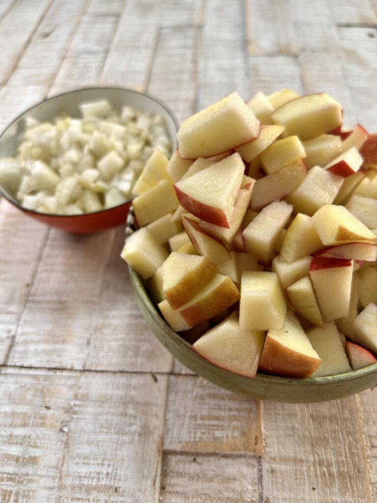 Diced Apples & Onions
