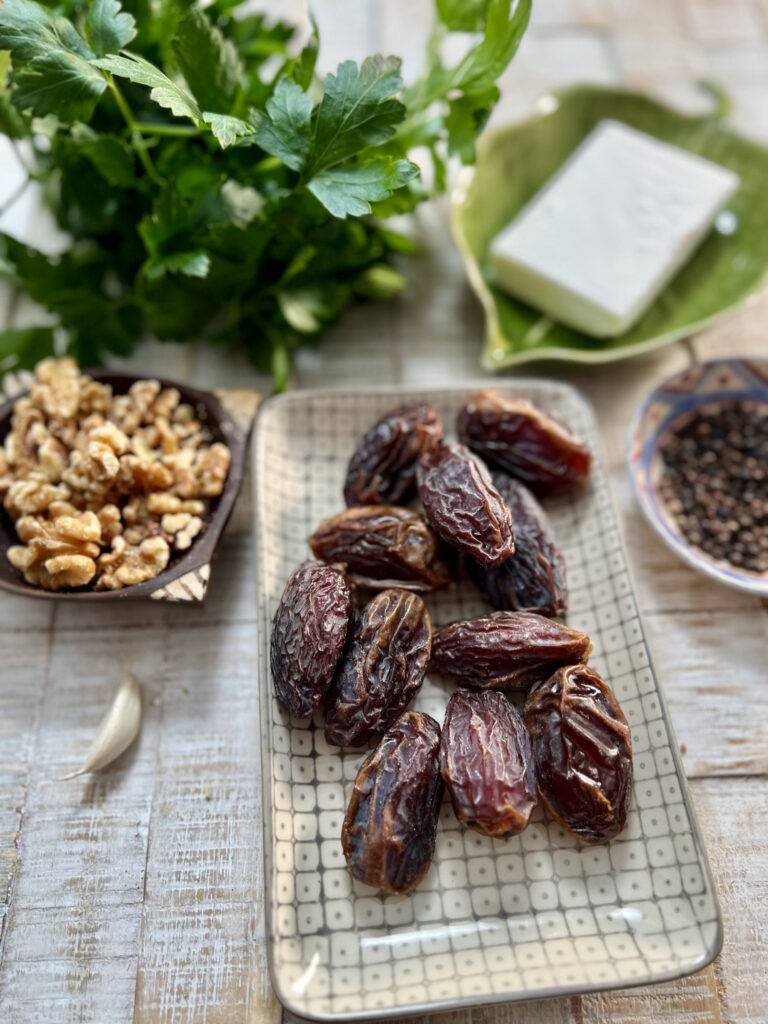 Ingredients for stuffed dates